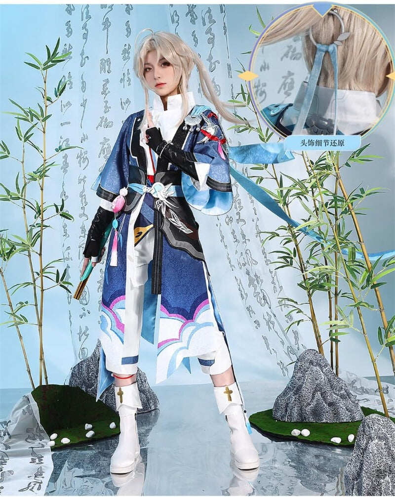 現物在庫限り。完売次第終了、再生産予定なし。Azuiblc　崩壊スターレイル 彦卿 コスプレ衣装 コスチュームセット 金属アクセサリー グッズ  cosplay 変装 - Azuiblc