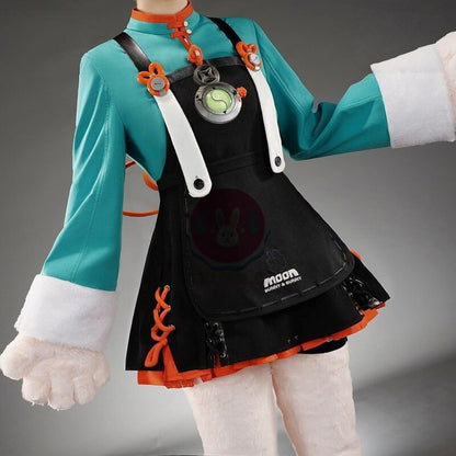 Azuiblc ゼンゼロ ザオ 照 ウサ耳 尻尾付き コスプレ衣装 ウサギ娘 獣娘 コスチュームセット おしゃれ アニメ cosplay - Azuiblc