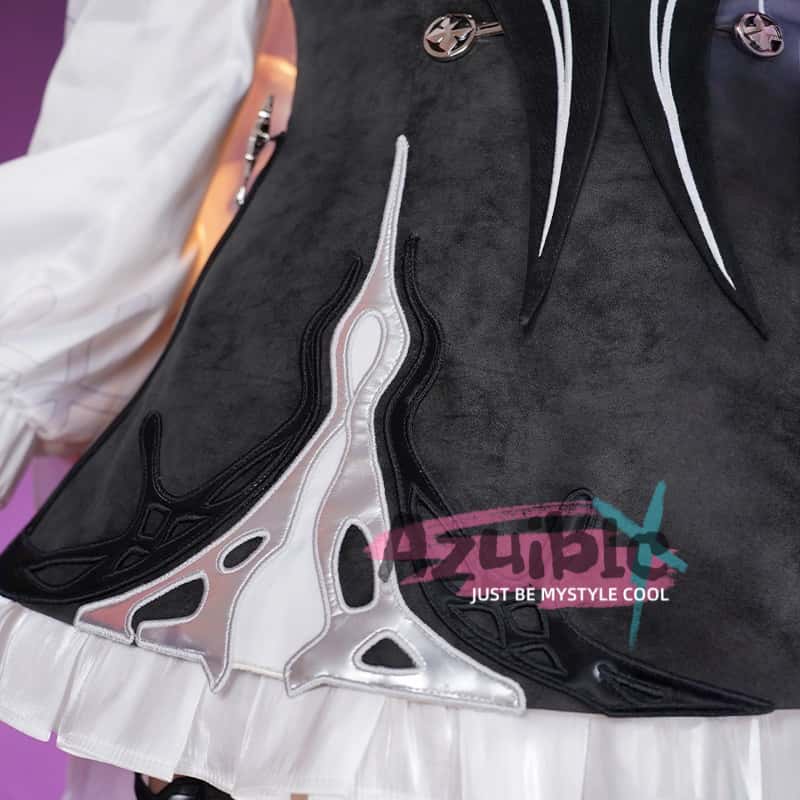 Azuiblc 崩壊スターレイル　長夜月　コスプレ衣装　記憶なのか　金属製パーツ　三月なのか　靴カバー付き　黄金裔　オロニクス　コスチューム - Azuiblc