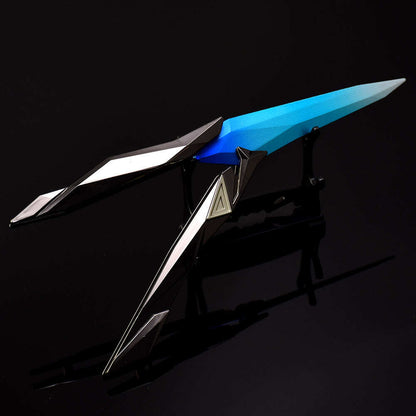 Azuiblc ヴァロラント　シンギュラリティー バタフライナイフ　22cm　ミニチュア　工芸品　合金製　VALORANT　武器　ダイキャスト製　アクセサリー - Azuiblc