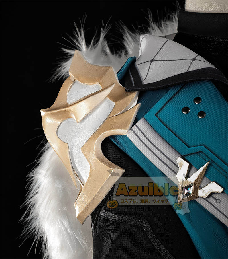 Azuiblc　原神 ファルカ コスプレ衣装  Varka コスチューム ナドクライ編　仮装　西風騎士団 大団長　腿甲3ｄ樹脂製パーツ　アクセサリー - Azuiblc