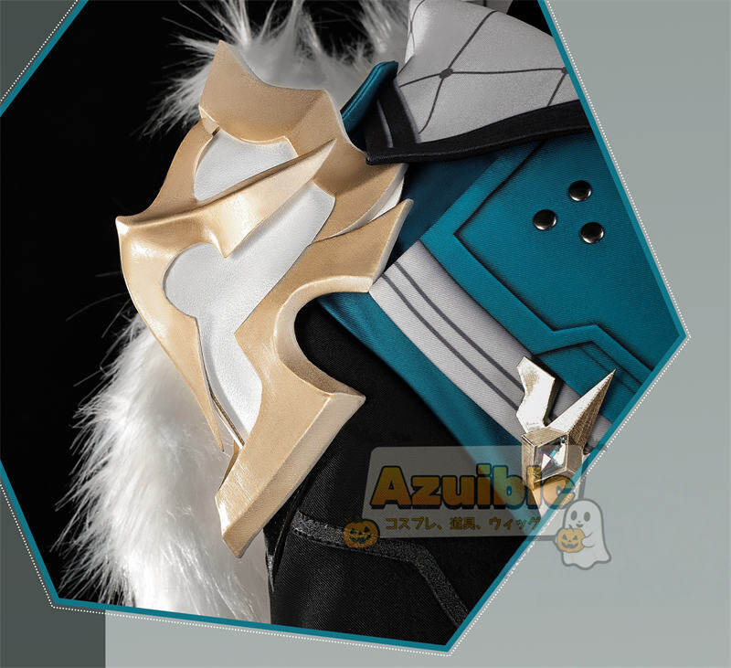 Azuiblc　原神 ファルカ コスプレ衣装  Varka コスチューム ナドクライ編　仮装　西風騎士団 大団長　腿甲3ｄ樹脂製パーツ　アクセサリー - Azuiblc