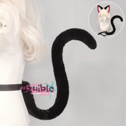 Azuiblc　NTE　ナナリ　コスプレ道具　髪飾　ミント　アクセサリー　ヘアアクセサリー　尻尾 ネバエバ