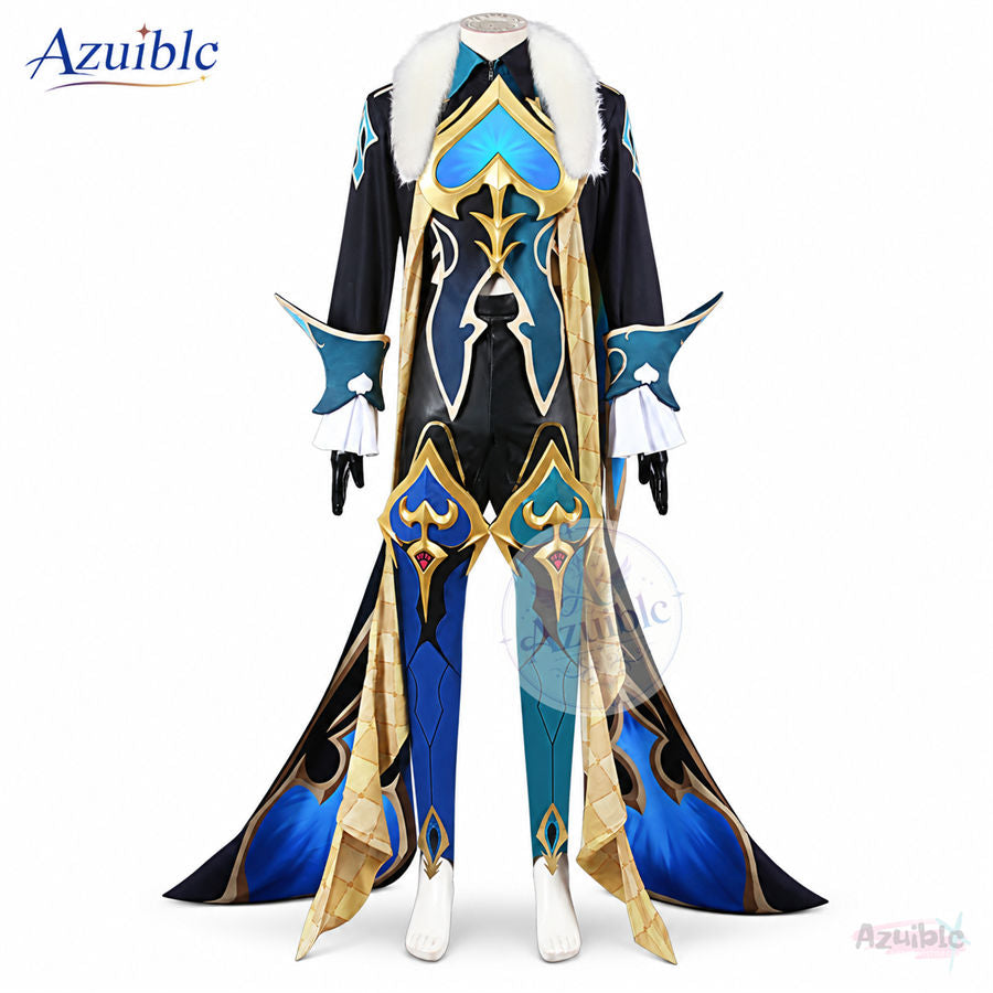 Azuiblc 崩壊：スターレイル アベンチュリン 十の石心 コスプレ衣装｜博戯の砂金石 3Dパーツ付き