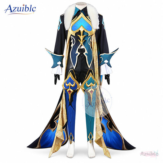 Azuiblc 崩壊：スターレイル アベンチュリン 十の石心 コスプレ衣装｜博戯の砂金石 3Dパーツ付き