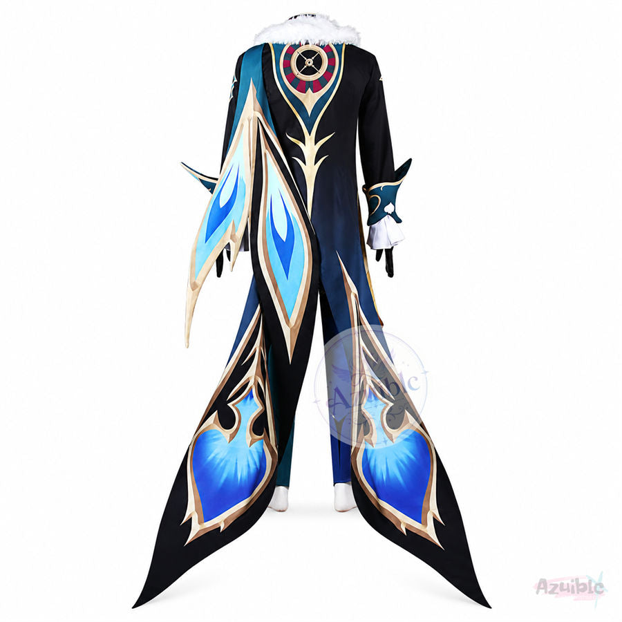 Azuiblc 崩壊：スターレイル アベンチュリン 十の石心 コスプレ衣装｜博戯の砂金石 3Dパーツ付き