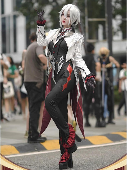 在庫納品　Azuiblc 原神　召使　アルレッキーノ　コスプレ衣装 　コスチュームセット 3D樹脂アクセサリー グッズ げんしん　cosplay 変装 仮装 　ハロウィン クリスマス イベント - Azuiblc