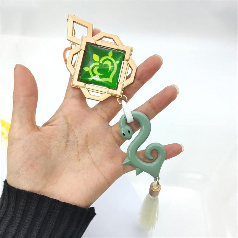 azuiblc 原神　 スカラマシュ 放浪者 神の目 　キーホルダー風 散兵 グッズ 合金 キーチェーン 観賞用 コスプレ 道具 小物 おしゃれ 人気 誕生日プレゼント ミニチュア インテリアAzd21 - Azuiblc