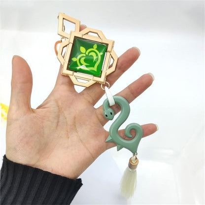 azuiblc 原神　 スカラマシュ 放浪者 神の目 　キーホルダー風 散兵 グッズ 合金 キーチェーン 観賞用 コスプレ 道具 小物 おしゃれ 人気 誕生日プレゼント ミニチュア インテリアAzd21 - Azuiblc