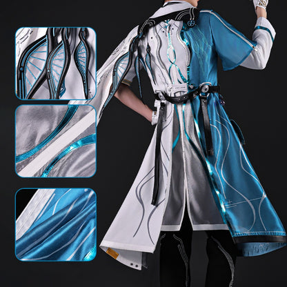 Azuiblc 鳴潮 リューク・ヘルセン コスプレ　仮装　舞台服　３d樹脂製パーツ　Luuk Herssen ウィッグ＋モチーフ武器追加対応