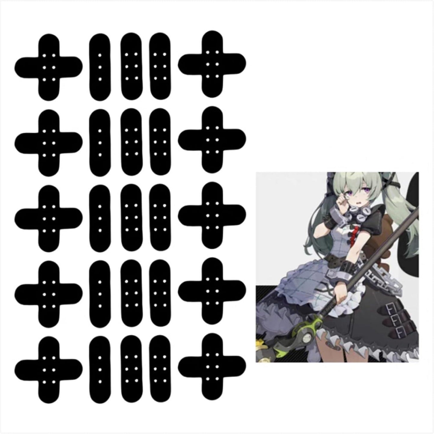 Azuiblc ゼンレスゾーンゼロ タトゥーシール 猫宮又奈 コスプレ 小物 ZZZ おでこ 額 三角形 黒 セット  ｜ゼンゼロ/ZZZ グッズ 人気 おしゃれ 飾り ファッション イベント Azt004 - Azuiblc