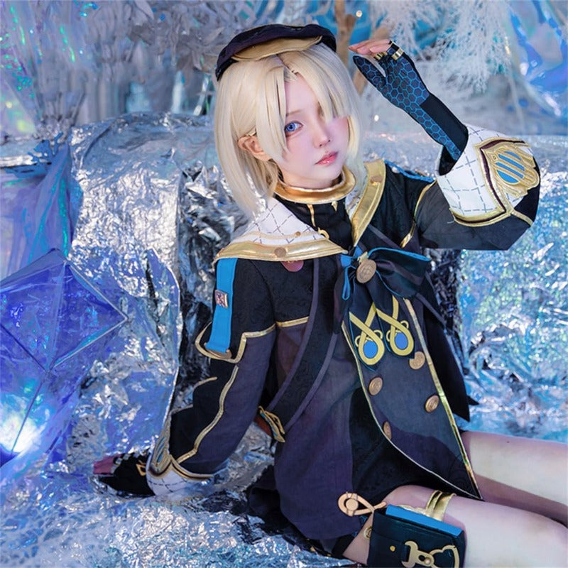 Azuiblc 原神コスプレ衣装  リネット フレミネ シグウィン フリーナ コスチュームセット 3D樹脂アクセサリー グッズ げんしん おしゃれ アニメ cosplay 変装 仮装 撮影 祭り ハロウィン クリスマス イベント - Azuiblc