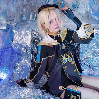 Azuiblc 原神コスプレ衣装  リネット フレミネ シグウィン フリーナ コスチュームセット 3D樹脂アクセサリー グッズ げんしん おしゃれ アニメ cosplay 変装 仮装 撮影 祭り ハロウィン クリスマス イベント - Azuiblc