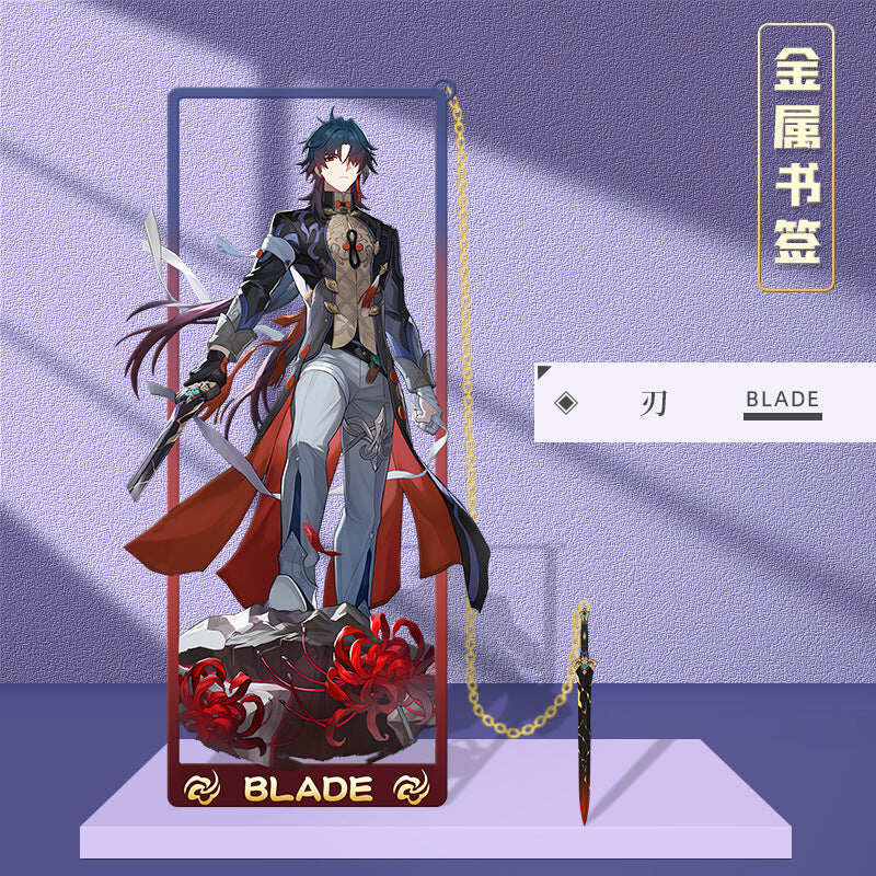 Azuiblc 崩壊スターレイル 　アナイクス　栞　9cm　キャストリス　ヒアンシー　サフェル　金属製　おもちゃ　萌えグッズ - Azuiblc