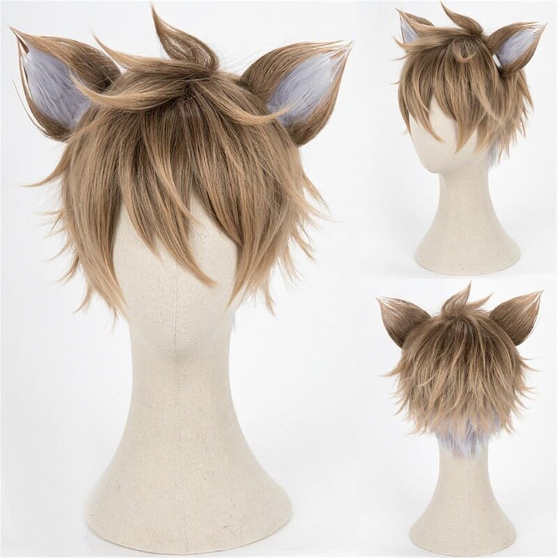 Azuiblc　ツイステッドワンダーランド　ラギー・ブッチ　コスプレ ウィッグ　ツイステサバナクロー寮　 ウィッグ　かつら 鬘 WIG コスプレ道具　　ライオンキング - Azuiblc