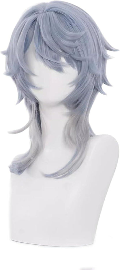 Azuiblc崩壊  スターレイル サンデー コスプレ ウィッグ 青灰色 ネット付き 耐熱 かつら 鬘 WIG ロング コスプレ道具 小物 - Azuiblc