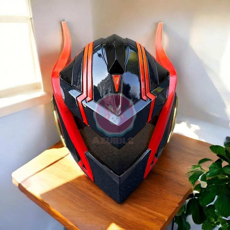Azuiblc　原神 マーヴィカ ヘルメット コスプレ道具 仮面 お面 炎神 武器 樹脂製 おしゃれ コスプレ道具 Cosplay 道具 - Azuiblc