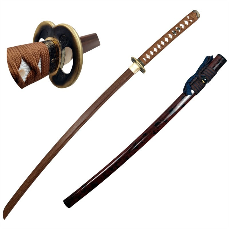 Azuiblc るろうに剣心-明治剣客浪漫譚- 日本風 装飾品　緋村剣心逆刃刀　103cm 汎用刀　仕上げ模造刀　レプリカ　和風　コスプレ道具 唐風　模造刀　木刃　樹脂刃　工芸品　武士刀　サムライ　ソード　ハロウィン - Azuiblc