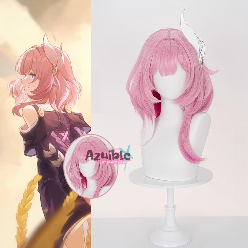 Azuiblc  崩壊スターレイル  キュレネ  ウィッグ　Cyrene　40cm　カツラ　ピンク色　自然感　イベントAzd14 Azuiblc