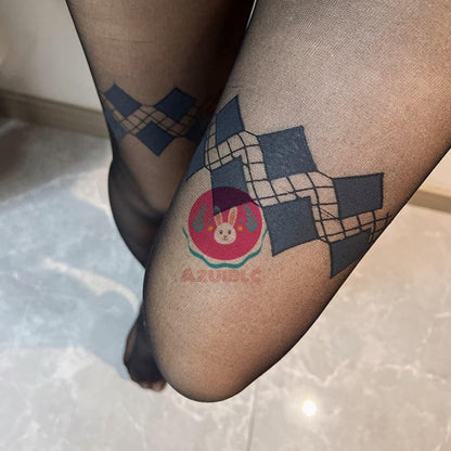 Azuiblc　原神　シグウィン パンティストッキング タイツ ストッキング 白 コスプレ小物 コスプレ グッズ 道具 小物 厚手 JK ロリータ 夏 アニメ 女の子 - Azuiblc