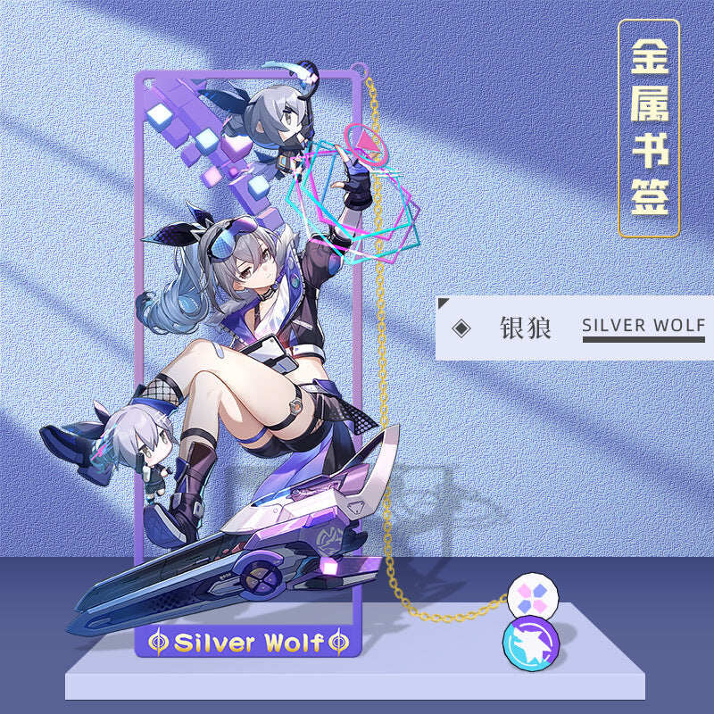 Azuiblc 崩壊スターレイル 　アナイクス　栞　9cm　キャストリス　ヒアンシー　サフェル　金属製　おもちゃ　萌えグッズ - Azuiblc