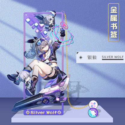 Azuiblc 崩壊スターレイル 　アナイクス　栞　9cm　キャストリス　ヒアンシー　サフェル　金属製　おもちゃ　萌えグッズ - Azuiblc