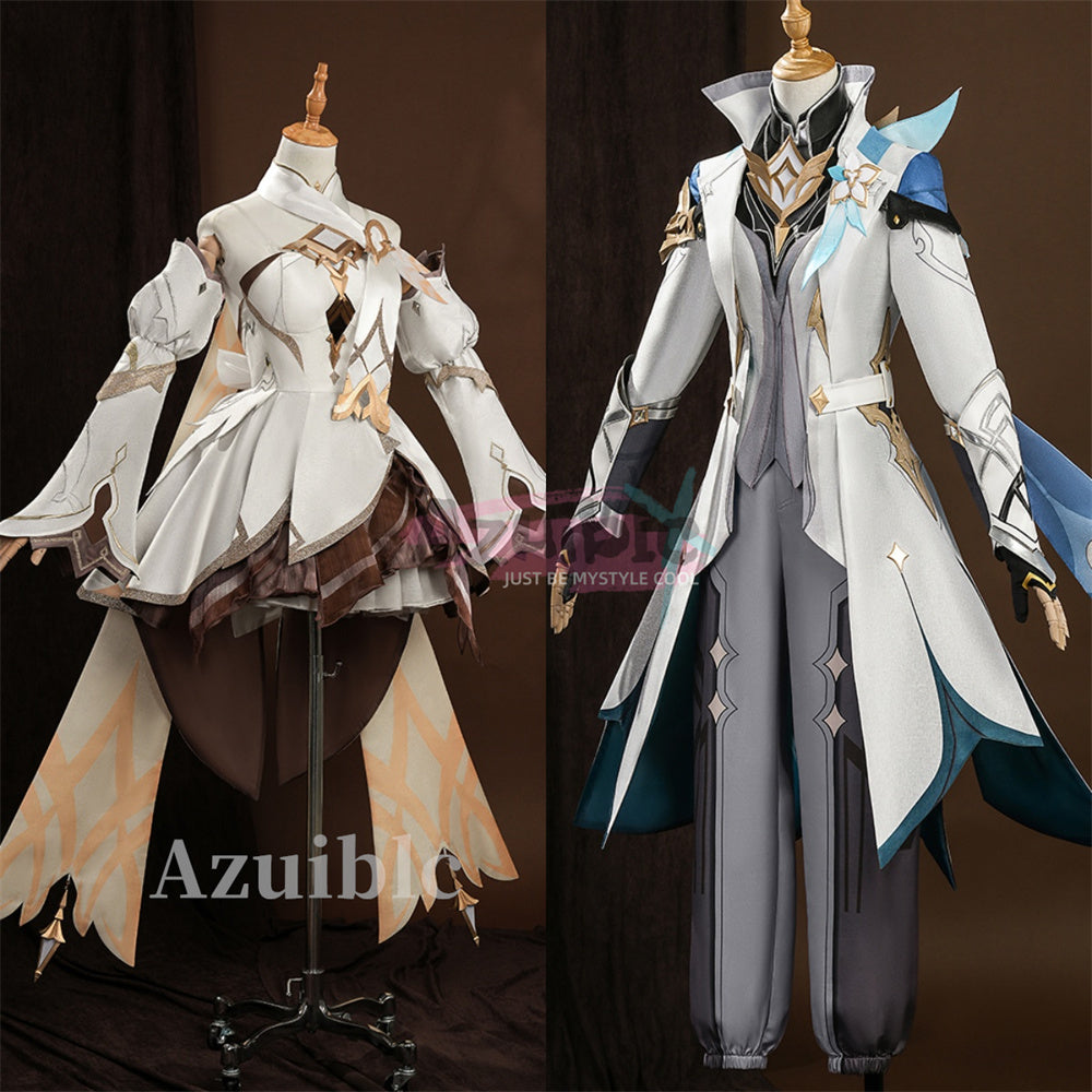 Azuiblc　原神 空・蛍 新たなる天地 コスプレ衣装　仮装　発光可能　イベント　舞台服　3d樹脂パーツ