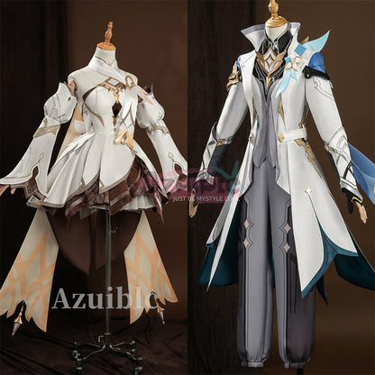Azuiblc　原神 空・蛍 新たなる天地 コスプレ衣装　仮装　発光可能　イベント　舞台服　3d樹脂パーツ