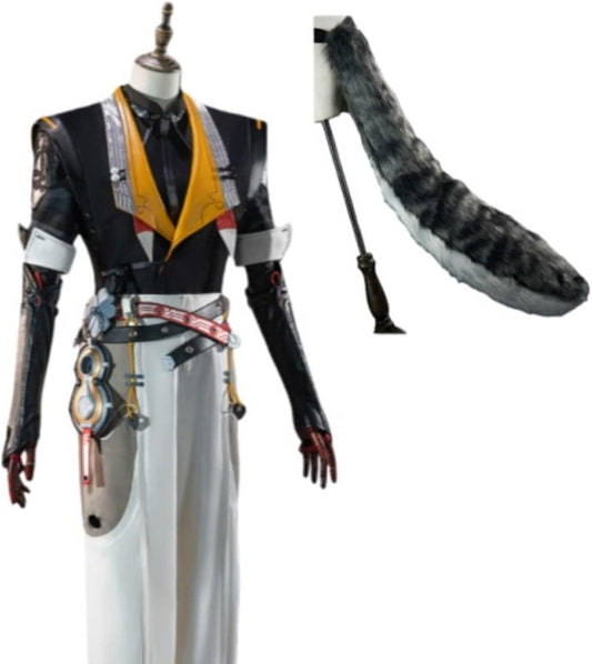 【Azuiblc】ゼンゼロ 葉釈淵 悪夢に縛られし者 コスプレ衣装 黒 尻尾追加　コスチュームセット cosplay - Azuiblc