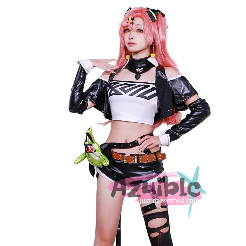 Azuiblc ゼンレスゾーンゼロ ニコ・デマラコスプレ衣装 イヤリング+ネックレス付属 ウィッグ/靴セット コスパ最強 - Azuiblc