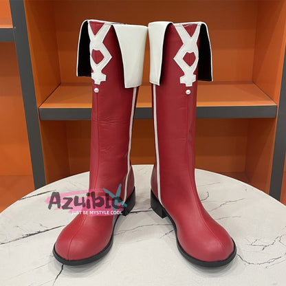 Azuiblc　魔法少女まどか☆マギカ　佐倉杏子　ブーツ　ロングブーツ　コスプレ道具　靴　イベントハロウィン