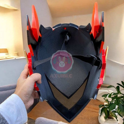 Azuiblc　原神 マーヴィカ ヘルメット コスプレ道具 仮面 お面 炎神 武器 樹脂製 おしゃれ コスプレ道具 Cosplay 道具 - Azuiblc