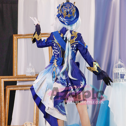 Azuiblc 原神 フリーナ 　コスプレ衣装 3D樹脂アクセサリー付属 衆の水の頌歌　アジア女性体型に最適化 最短12日発送` - Azuiblc