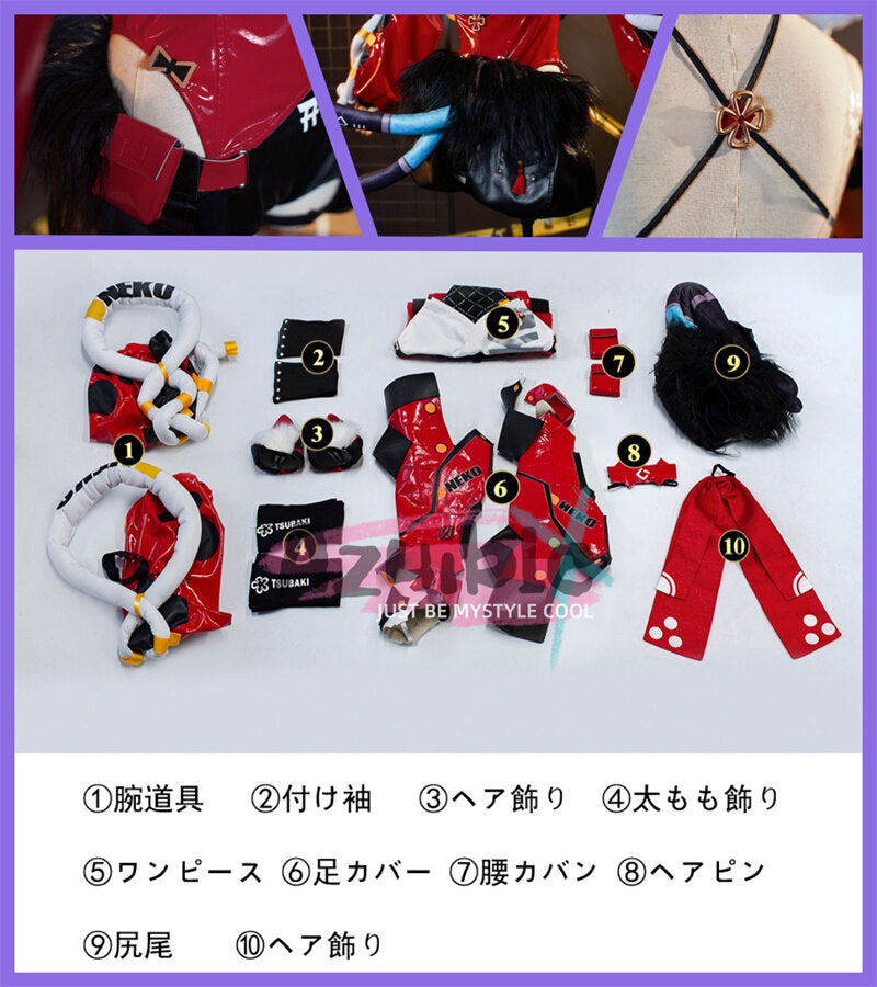 Azuiblc　ゼンレスゾーンゼロ　猫宮又奈　コスチューム　邪兎屋　コスプレ衣装　イベント　腿飾り付き　Azyf019 Azuiblc