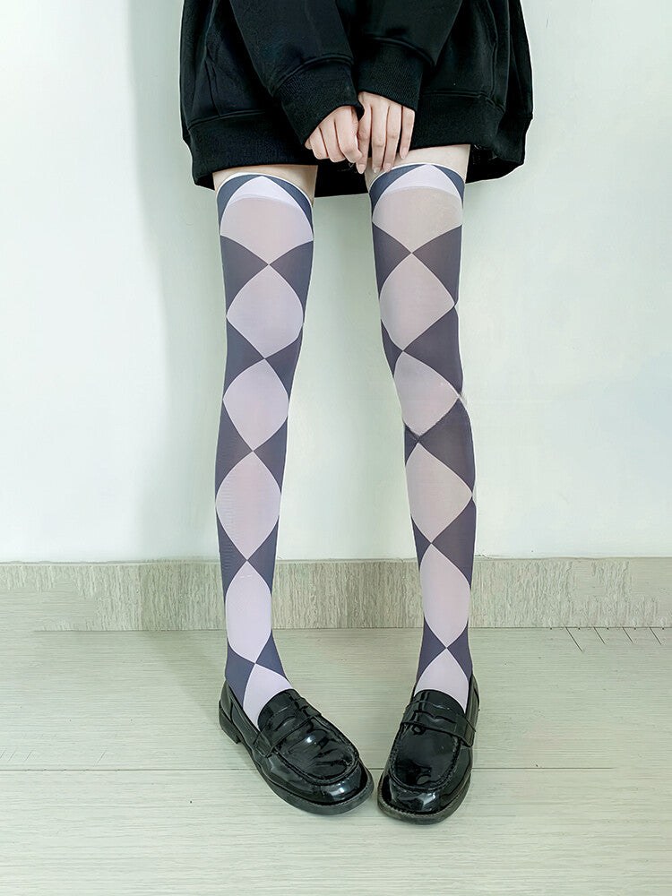 Azuiblc 魔法少女まどか☆マギカ  鹿目 まどか ニーハイソックス 鹿目 まどか　靴下 ストッキング  涼感シリーズ 光沢オーバーニーソックス - Azuiblc