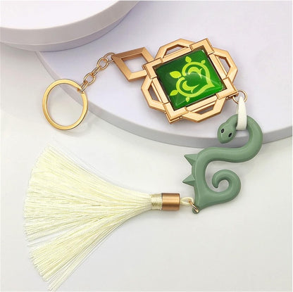 azuiblc 原神　 スカラマシュ 放浪者 神の目 　キーホルダー風 散兵 グッズ 合金 キーチェーン 観賞用 コスプレ 道具 小物 おしゃれ 人気 誕生日プレゼント ミニチュア インテリアAzd21 - Azuiblc