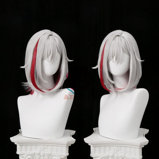 【Azuiblc】崩壊スターレイル トパーズ コスプレ ウィッグ 赤 グラデーション ボブ 短髪 ネット付き 耐熱 かつら 鬘 WIG ショート コスプレ道具 小物 - Azuiblc