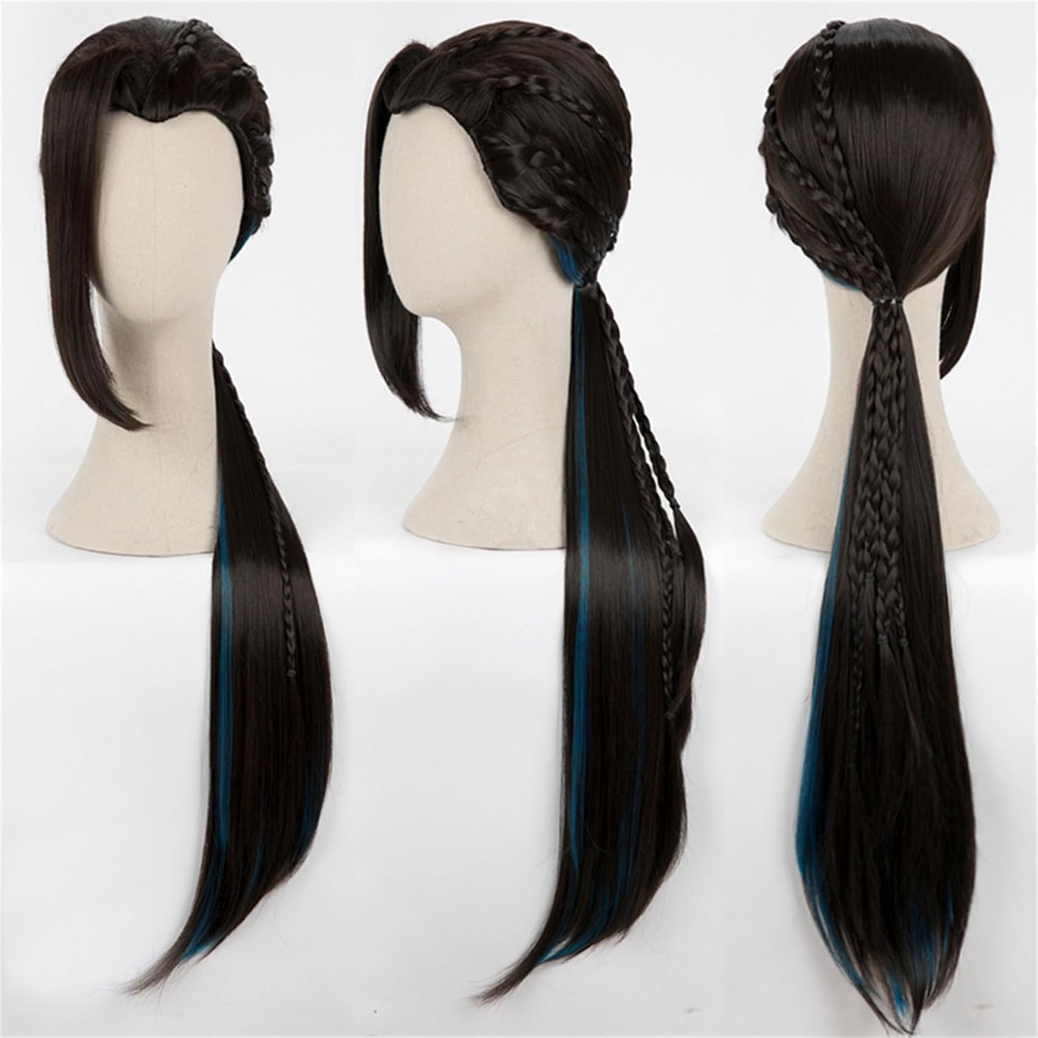 Azuiblc　ツイステッドワンダーランド　アズール・アーシェングロット コスプレ ウィッグ　ツイステ ウィッグネット付き 耐熱 人気 おしゃれ グッズ アニメ かつら 鬘 WIG コスプレ道具 ネット 小物 ハロウィン 祭り - Azuiblc