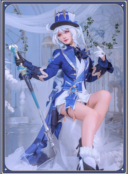 Azuiblc 原神コスプレ衣装  リネット フレミネ シグウィン フリーナ コスチュームセット 3D樹脂アクセサリー グッズ げんしん おしゃれ アニメ cosplay 変装 仮装 撮影 祭り ハロウィン クリスマス イベント - Azuiblc