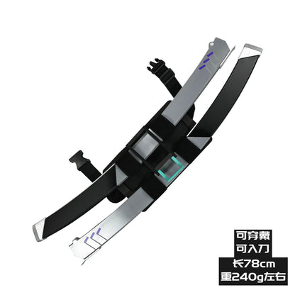 Azuiblc  ゼンゼロ　悠真　はるまさ　コスプレ道具　ゼンレスゾーンゼロ　武器レプリカ　木＋PVC　アクセサリー　イベント浅羽悠真 弓 双刀 矢袋 コスプレ武器 発光不可タイプ コスプレ道具 - Azuiblc