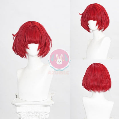 Azuiblc 崩壊 スターレイル トリノン トリビー コスプレ ウィッグ 赤 レッド ボブ 短髪 ネット付き 耐熱 トリスビアス 崩壊 おしゃれ グッズ アニメ かつら 鬘 WIG ショート コスプレ道具 小物 Azw006 - Azuiblc