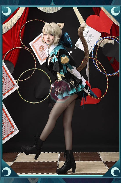 Azuiblc 原神コスプレ衣装  リネット フレミネ シグウィン フリーナ コスチュームセット 3D樹脂アクセサリー グッズ げんしん おしゃれ アニメ cosplay 変装 仮装 撮影 祭り ハロウィン クリスマス イベント - Azuiblc