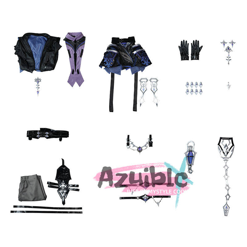 Azuiblc 原神 フリンズ　コスチューム　舞台服　ナドクライ　ライトキーパー　闇影と灯り　3d樹脂製アクセサリー - Azuiblc