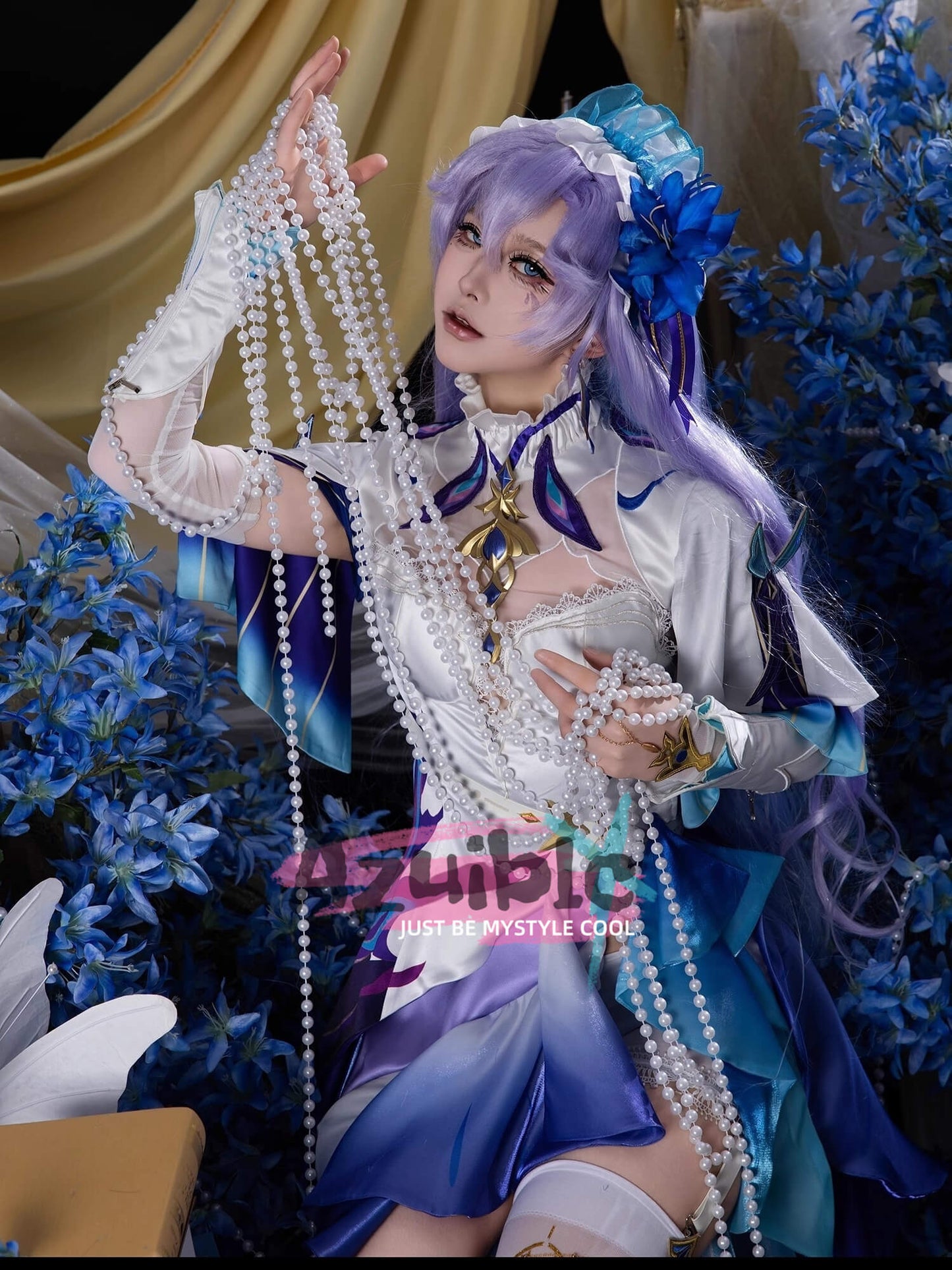 Azuiblc 鳴潮 カンタレラ コスプレ衣装　3d樹脂アクセサリー　礼服　ワンピース　コスチュームAzf14 - Azuiblc