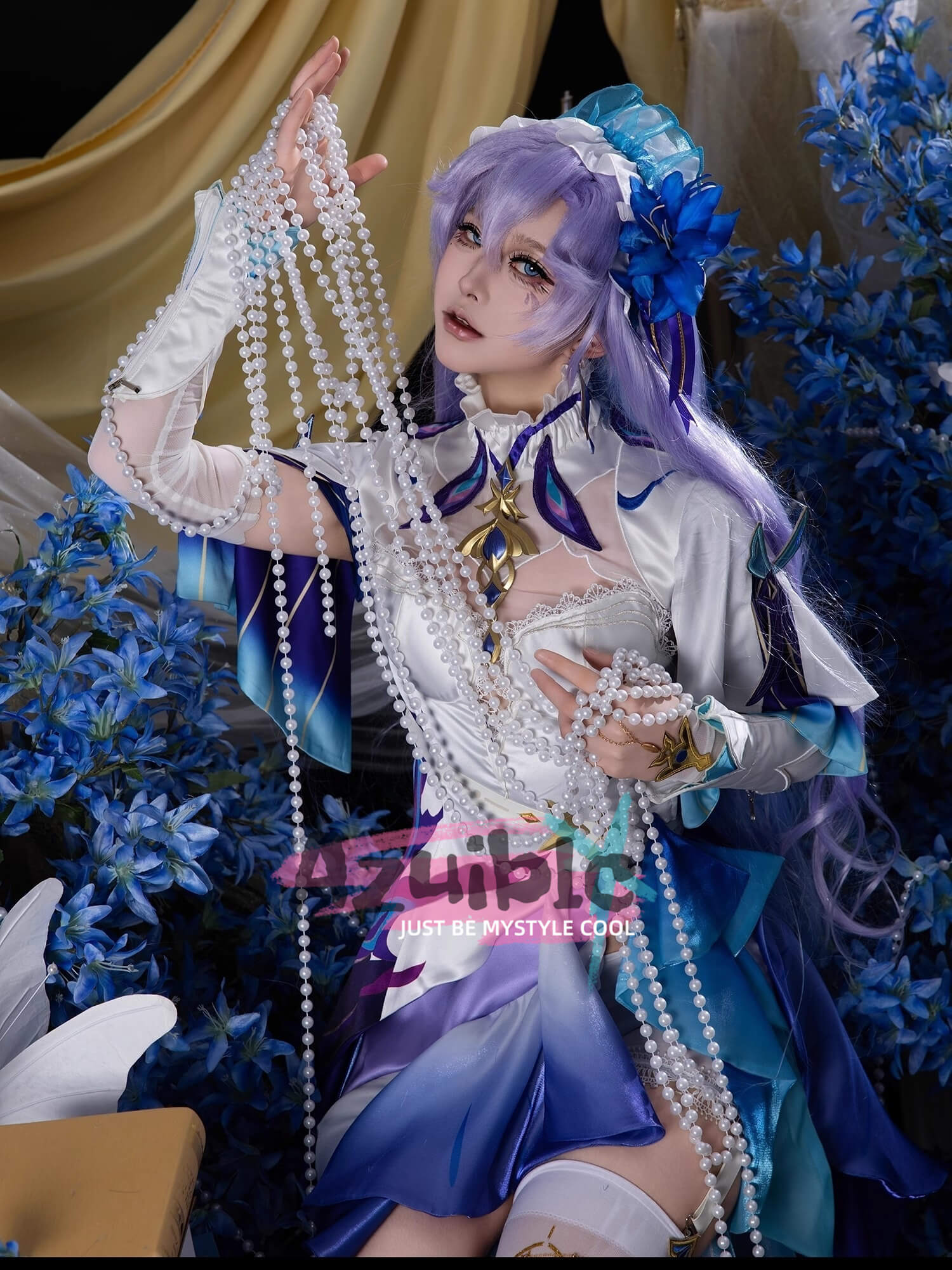 Azuiblc 鳴潮 カンタレラ コスプレ衣装　3d樹脂アクセサリー　礼服　ワンピース　コスチュームAzf14 - Azuiblc