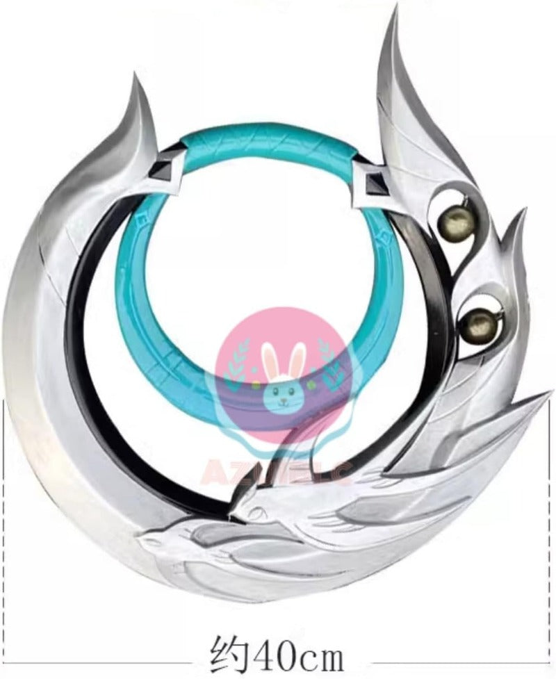 Azuiblc　原神 ランヤン(藍硯) 戦輪 40CM 武器 PU製 刀 武器 コスプレ道具 Cosplay 道具 - Azuiblc