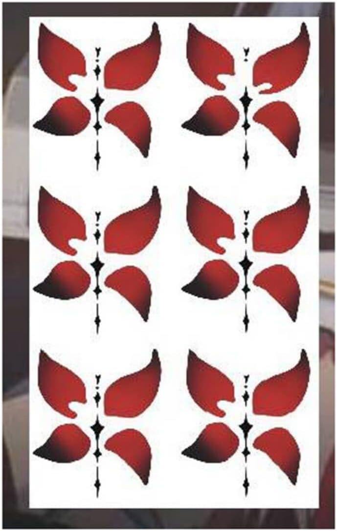 Azuiblc　鳴潮　タトゥーシール ツバキ コスプレ 小物 鳴潮 花 椿 文字 顔 背中 首元 ボディーシール めいちょう　グッズ 人気 おしゃれ 飾り ファッション イベント 装備品 - Azuiblc