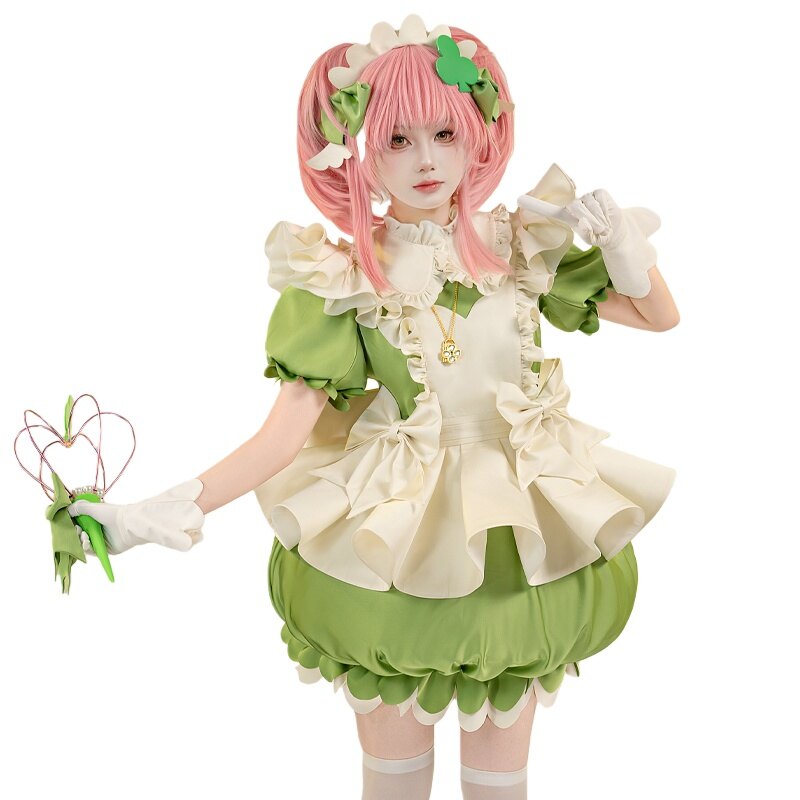 Azuiblc しゅごキャラ!  日奈森亜夢 　コスプレ衣装　スゥ　ワンピース　緑色　ひなもり あむ - Azuiblc