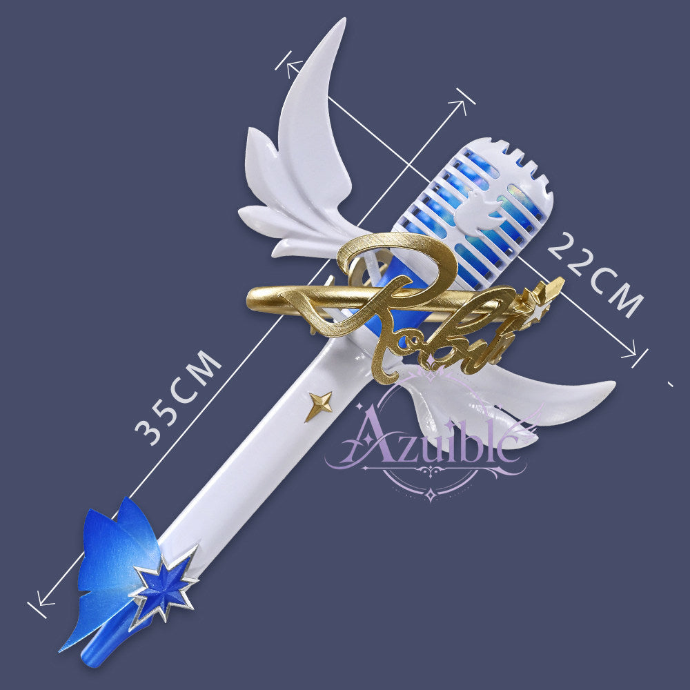 Azuiblc 崩壊スターレイル ロビン Robin 夏空の歌 マイク｜35×22cm 発光 コスプレ道具