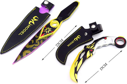 Azuiblc  ヴァロラント ミニチュア 　22cm 17cm ジェット セージ 合金 未開刃 レプリカ フィギュア ソード 剣 欧米風 西洋剣 ミニ武器 片手剣 工芸品 インテリア装備品 おみやげ - Azuiblc